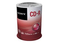 Sony CDQ-80SP - 100 x CD-R - 700 MB (80min) 48x - spindel 100CDQ80SP