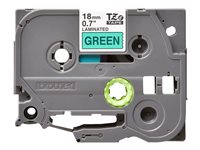 Brother TZe-741 - Standardlim - svart på grön - Rulle (1,8 cm x 8 m) 1 kassett(er) bandlaminat - för Brother PT-D600; P-Touch PT-1880, D450, D800, E550, E800, P900, P950; P-Touch EDGE PT-P750 TZE741