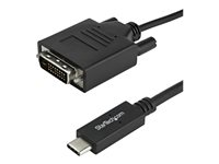 StarTech.com 1 m USB-C till DVI-kabel - 1920 x 1200 - Svart - USB/DVI-kabel - USB-C (hane) till DVI-D (hane) - Thunderbolt 3 / USB 3.1 - 1 m - 1920 x 1200 (WUXGA) stöd - svart - för P/N: TB4CDOCK CDP2DVIMM1MB