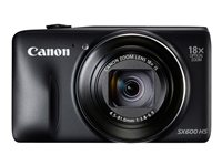 Canon PowerShot SX600 HS - Digitalkamera - kompakt - 16.0 MP - 1 080 p - 18x optisk zoom - Wi-Fi - svart 9340B011