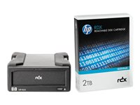 HPE RDX Removable Disk Backup System - Diskenhet - RDX - SuperSpeed USB 3.0 - extern - med 2 TB-kassett E7X53A