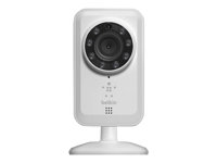 Belkin NetCam Wi-Fi Camera with Night Vision - Nätverksövervakningskamera - färg (Dag&Natt) - 640 x 480 - ljud - trådlös - Wi-Fi - LAN 10/100 - MJPEG F7D7601AT