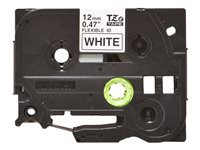 Brother TZe-FX231 - Lim - svart på vitt - Rulle (1,2 cm x 8 m) 1 kassett(er) flexibel ID-tejp - för Brother PT-D210, D600, H110; P-Touch PT-1005, 1880, E800, H110; P-Touch Cube Plus PT-P710 TZEFX231