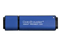 Kingston DataTraveler Vault Privacy 3.0 - USB flash-enhet - krypterat - 8 GB - USB 3.0 - TAA-kompatibel DTVP30/8GB