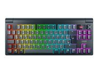 CHERRY XTRFY - Tangentbord - 80% - TKL - bakgrundsbelyst - trådlös - Bluetooth 5.2, 2.4 GHz, USB - QWERTY - hela norden - tangentbrytare: CHERRY MX2A - grå G80-3883HJAPN-22