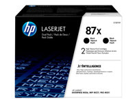 HP 87X - 2-pack - Lång livslängd - svart - original - LaserJet - tonerkassett (CF287XD) - för LaserJet Enterprise M506, MFP M527; LaserJet Enterprise Flow MFP M527; LaserJet Pro M501 CF287XD