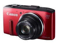 Canon PowerShot SX280 HS - Digitalkamera - kompakt - 12.1 MP - 20x optisk zoom - Wi-Fi - röd 8225B010