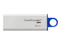 Kingston DataTraveler G4 - USB flash-enhet - 16 GB - USB 3.0 - blå DTIG4/16GB