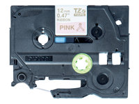 Brother TZe-RE34 - Guld på rosa - Rulle (1,2 cm x 4 m) 1 kassett(er) bandtejp - för Brother PT-D600, H110; P-Touch PT-D450; P-Touch Cube PT-P300; P-Touch Embellish PT-D215 TZERE34