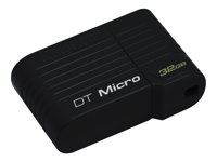 Kingston DataTraveler Micro - USB flash-enhet - 32 GB - USB 2.0 - svart DTMCK/32GB