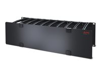APC Cable Management - Rackkabelhanteringspanel med skydd - svart - 3U - TAA-kompatibel - för P/N: SCL500RM1U, SCL500RMI1U, SMX1500RM2UCNC, SMX2KR2UX145, SMX3KR2UNCX145, SMX750CUS AR8605