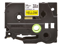 Brother TZe-FX661 - Svart på gult - Rulle 3,6 cm x 8 m) 1 kassett(er) flexibel tape - för P-Touch PT-3600, 530, 550, 9200, 9400, 9500, 9600, 9700, 9800, D800, E800, P900, P950 TZEFX661