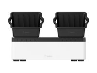 Belkin Store and Charge Go with portable trays - Laddningsstation - 120 Watt - utgångskontakter: 10 B2B160VF