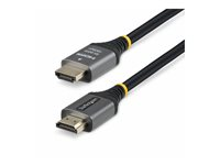 Startech - Premium High Speed - HDMI-kabel - HDMI hane till HDMI hane - 1.5 m - skärmad - svart & silver - 4K60Hz stöd, 1440p (UWQHD) stöd 144Hz, 1080p stöd 240 Hz, passiv HDMMV5F