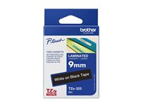 Brother TZe-325 - Standardlim - vitt på svart - Rulle (0,9 cm x 8 m) 1 kassett(er) bandlaminat - för Brother PT-D210, D600, H110; P-Touch PT-1005, 1880, H110, P900; P-Touch Cube Plus PT-P710 TZE325