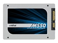 Crucial M550 - SSD - krypterat - 1 TB - inbyggd - 2.5" SFF - SATA 6Gb/s - TCG Opal Encryption 2.0 CT1024M550SSD1
