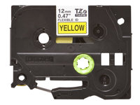 Brother TZe-FX631 - Svart på gult - Rulle (1,2 cm x 8 m) 1 kassett(er) flexibel ID-tejp - för Brother PT-D210, D600, H110; P-Touch PT-1005, D200, D410, D450, D460, D610, E550, H110 TZEFX631