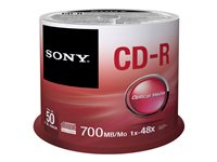 Sony CDQ-80SP - 50 x CD-R - 700 MB (80min) 48x - spindel 50CDQ80SP