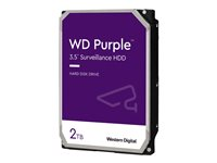 WD Purple WD20PURX - Hårddisk - 2 TB - inbyggd - 3.5" - SATA 6Gb/s - buffert: 64 MB - för My Cloud EX2; EX4 WD20PURX