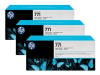 HP 771 - 3-pack - 775 ml - foto-svart - original - bläckpatron - för DesignJet Z6200, Z6600, Z6610, Z6800, Z6810 CR256A
