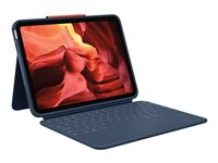 Logitech Rugged Combo 4 - Tangentbord och foliefodral - Apple Smart connector - QWERTY - hela norden - klassisk blå - för Apple 10.9-inch iPad (10:e generation); iPad A16 Wi-Fi, A16 Wi-Fi + Cellular 920-011196