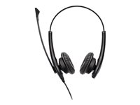 Jabra BIZ 1100 Duo - Headset - på örat - kabelansluten - 3,5 mm kontakt - svart - universitet - Zoomcertifierad, Certifierad för Microsoft-teams 1159-0139-EDU