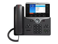 Cisco IP Phone 8851 - VoIP-telefon - SIP, RTCP, RTP, SRTP, SDP - 5 rader - träkol CP-8851NR-K9=