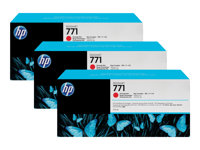 HP 771 - 3-pack - 775 ml - kromröd - original - bläckpatron - för DesignJet Z6200, Z6600, Z6610, Z6800, Z6810 CR251A