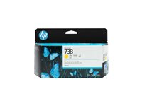 HP 738 - 130 ml - gul - original - DesignJet - bläckpatron - för DesignJet T950 498N7A