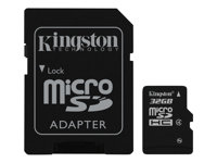 Kingston - Flash-minneskort (adapter, microSDHC till SD inkluderad) - 32 GB - Class 4 - microSDHC SDC4/32GB