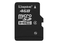 Kingston - Flash-minneskort - 4 GB - Class 4 - microSDHC SDC4/4GBSP