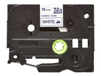 Brother TZe-FA4 - Tyg - blått på vitt - Rulle (1,8 cm x 3 m) 1 kassett(er) tejp - för P-Touch PT-3600, D400, D450, D600, E300, E550, H101, H300, H500, P700, P750, P900, P950 TZEFA4