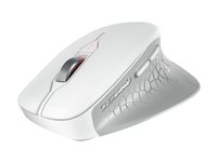 CHERRY STREAM MOUSE COMFORT - Mus - ergonomisk - högerhänt - optisk - 6 knappar - trådlös - 2.4 GHz - trådlös USB-mottagare - vit/grå JW-8550-0