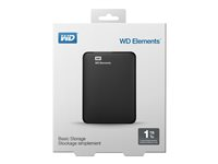 WD Elements Portable WDBUZG0010BBK - Hårddisk - 1 TB - extern (portabel) - USB 3.0 WDBUZG0010BBK-EESN