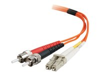 C2G - Patch-kabel - LC multiläge (hane) till ST-läge (multi-mode) (hane) - 3 m - fiberoptisk - 62,5/125 mikron - orange 85074