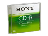 Sony CDQ80SJ - CD-R - 700 MB (80min) 48x - CD-fodral CDQ80SJ