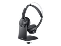 Dell Premier Wireless ANC Headset WL7022 - Headset - Bluetooth - trådlös - aktiv brusradering - USB-A via Bluetooth-adapter - Zoomcertifierad, Certifierad för Microsoft-teams - för Latitude 5421, 55XX; OptiPlex 3090; Precision 3260, 7560, 7760; Vostro 15 7510, 5625 DELL-WL7022