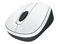Microsoft Wireless Mobile Mouse 3500 - Mus - höger- och vänsterhänta - optisk - 3 knappar - trådlös - 2.4 GHz - trådlös USB-mottagare - vitglänsande GMF-00196