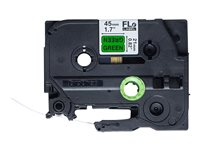 Brother - Polyester - svart på grön - 21 x 45 mm 72 etikett (er) (1 rulle/rullar x 72) matrisskurna etiketter - för P-Touch PT-D800W, PT-P900W, PT-P950NW FLE7511