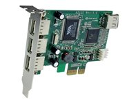 StarTech.com 4 Port PCI Express Low Profile High Speed USB Card - PCIe USB 2.0 Card - PCI-E USB 2.0 Card (PEXUSB4DP) - USB-adapter - PCIe låg profil - USB, USB 2.0 - 4 portar - för P/N: ST4200MINI2 PEXUSB4DP