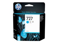 HP 727 - 40 ml - cyan - original - bläckpatron - för DesignJet T1500, T1530, T2500, T2530, T920, T930 B3P13A