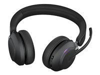Jabra Evolve2 65 MS Stereo - Headset - på örat - Bluetooth - trådlös - USB-C - ljudisolerande - svart - Certifierad för Microsoft-teams 26599-999-899