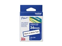 Brother TZe-261 - Standardlim - svart på vitt - Rulle 3,6 cm x 8 m) 1 kassett(er) bandlaminat - för P-Touch PT-3600, 530, 550, 9200, 9400, 9500, 9600, 9700, 9800, D800, P900, P950 TZE261
