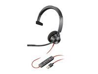 HP Poly Blackwire C5220 - Blackwire 5200 series - headset - på örat - kabelansluten - USB-A, 3,5 mm kontakt - svart - Certifierad för Microsoft-teams, Certifierad för Skype for Buisness, Certifierad för Zoom Rooms, Cisco Jabber-certifierad, Avaya-certifierad 80R97A6
