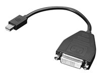 Lenovo - DisplayPort-adapter - enkel länk - Mini DisplayPort (hane) till DVI-D (hona) - 20 cm - för ThinkCentre M75t Gen 2; ThinkPad P51; ThinkStation P330 Gen 2; P34X; P350; P520; P620 0B47090