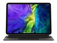 Apple Magic Keyboard - Tangentbord och foliefodral - med pekdyna - bakgrundsbelyst - Apple Smart connector - QWERTY - internationell engelska - för Apple 10.9-inch iPad Air (4th generation, 5th generation); 11-inch iPad Air M2 Wi-Fi, M2 Wi-Fi + Cellular, M3 Wi-Fi, M3 Wi-Fi + Cellular; 11-inch iPad Pro (1st generation, 2nd generation, 3rd generation, 4th generation) MXQT2Z/A