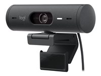 Logitech BRIO 500 - Webbkamera - färg - 1920 x 1080 - 1080p, 720p - ljud - USB-C 960-001422