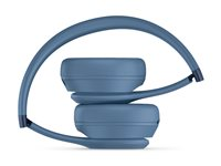 Beats Solo 4 - Hörlurar med mikrofon - på örat - Bluetooth - trådlös - 3,5 mm kontakt, USB-C - ljudisolerande - slate blue MUW43DN/A
