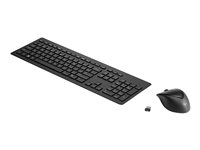 HP Wireless Rechargeable 950MK - Sats med tangentbord och mus - med rullningshjul - trådlös - 2.4 GHz - tangentbrytare: Saxnyckel - svart - för Elite Mobile Thin Client mt645 G7; EliteBook 830 G6; Pro Mobile Thin Client mt440 G3 3M165AA
