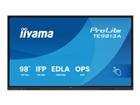 iiyama ProLite TE9813A-B1AG - 98" Diagonal klass (97.5" visbar) LED-bakgrundsbelyst LCD-skärm - interaktiv digital skyltning - med pekskärm (multi-touch) / PC-anslutning som tillval - 4K UHD (2160p) 3840 x 2160 - svart ram med matta ytor TE9813A-B1AG
